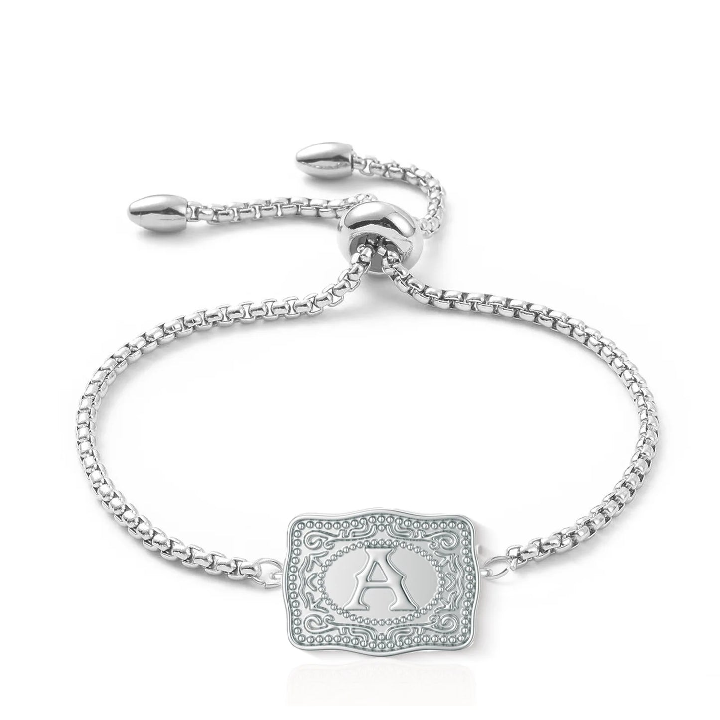 Buckle Initial Bracelet