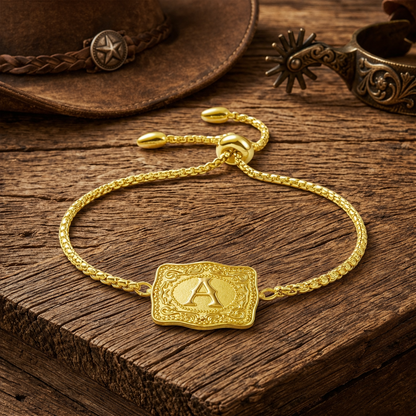 Buckle Initial Bracelet